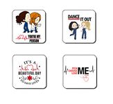 URBAN PENDU Grey's Anatomy Fan Coaster (White) Set of 4 ,Gift for Friend