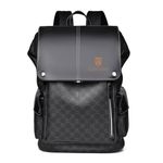 GUSTAVE® Laptop Backpack for Men Fashion PU Leather Backpack Shoulder Backpack for 15.6-Inch Laptop Waterproof Travel Backpack Business Backpack Schoolbag