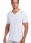 Jockey Men's Undershirt Classic V-Neck T-Shirt - 6 Pack, White, L