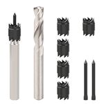 Vearter 9PCS Spot Weld Cutter Kit, 3/8 Inch Sheet Metal Hole Cutter, Drill Bit Tools Punch Remover Panel Separator for Power Drill Welding Auto Body Work Tool