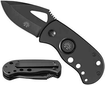 Off-Grid Knives - Og-170B Fat Boy Blackout Pocket Tank Manual Folding Knife - Compact Edc, Razor Sharp Japanese Aus8 Steel, Deep Carry Clip, Safe Button Lock Release (Blackout)