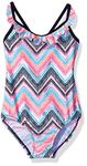 Osh Kosh Little Girls' Toddler Zigzag Stripe One Piece Swimsuit, Multi, 4T