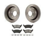 Transit Auto Rear Disc Brake Rotors And Semi-Metallic Pads Kit Replacement For Ford F-150 K8S-101637