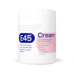 E45 Moisturiser, Body, Face And Hand Cream For Dry, Flaky Skin, Suitable For Eczema, Dry Psoriasis, Sunburn, 500g Tub