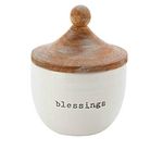 Mud Pie BLESSINGS JAR, White