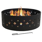 Sunnydaze Heavy Duty Diamond Campfire Ring, 36 Inch Diameter