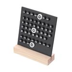 PATIKIL Wood Perpetual Calendar, Desktop Acrylic Calendar Stand Month Week Date Display for Desk Shop Office Home Decoration, Black