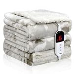 TECKELE Heated Blanket Throw 50"x60", Electric Blanket with 6 Heating Levels & 4 Hours Timer Stop Heating, Cozy Heating Blanket Machine Washable, Soft Electric Blanket Throw for Home Office