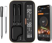 INKBIRD Smart 5GHz Wireless Meat Thermometer INT-12-BW,Bluetooth WiFi Meat Thermometer probe with Dual Probes, Backlight LCD Display and Smart App for BBQ, Oven, Grill, Smoker, Air Fryer