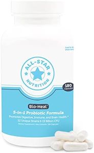 5-in-1 Bio-Heal® Probiotic Capsules for Kids, Men & Women - Best Supplement for Brain Function, Gut Health & Constipation - Shelf Stable & Fortified with Vitamins, Minerals & Prebiotics - All-Natural