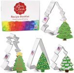 Christmas and Holiday Tree Cookie Cutters 4-Pc Set, Made in USA by Ann Clark