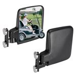 KEMIMOTO Magnetic Side Mirrors 220Lbs Golf Cart Mirror Tractor Mirror Compatible with UTV Golf Cart Tractor Forklifts, Vibratory Rollers, Compactors, Zero Turn Mowers