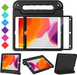 BMOUO iPad 9th/8th/7th Generation Case for Kids,iPad 10.2 Case,Shockproof Light Weight Convertible Handle Stand Kids Case for New iPad 10.2" 2021/2020/2019 (9th Gen/8th Gen/7th Gen) Latest Model,Black