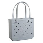 Original X Large Waterproof Washable Tip Proof Durable Open Tote Bag for the Beach Boat Pool Sports 19x15x9.5, Shades of Gray, XL