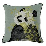 furn. Pandas Cushion Cover, Green, 45 x 45cm