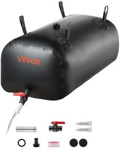 VEVOR Water Storage Bladder, 30 Gal Collapsible Water Storage Bag, Wear-Resistant 1000D PVC Soft Waters Bag, Leakproof Camping Tank Containers for Garden Irrigation RV Emergency Use, Black