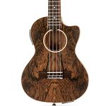 Lanikai 4 String Ukulele, Tenor Thin Line Cutaway Acoustic Electric Ukulele with Bocote Body (FB-CETT)