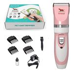 Petology Professional Automatic Rechargeable Pet Hair Trimmer for Dogs & Cats Grooming Machine Wireless (Pink Trimmer)