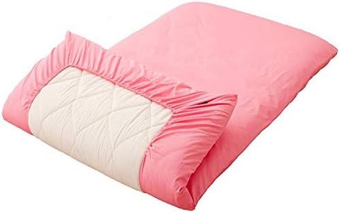 EMOOR Color 100% Cotton Fitted Sheet for The Thick Futon Mattress, Cotton, Pink, Full