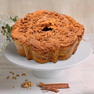 Traditional Cinnamon Walnut Coffee Cake - Cinnamon Streusel and Chopped Walnuts Toppings - Delicious Recipe of Coffee Cakes for Special Occasions - 1.75 Pounds