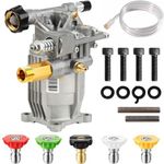 3/4" Shaft Horizontal Pressure Washer Pump Max 3400 PSI @ 2.6 GPM Replacement Pump Compatible with Simpson 90029, 520002,520004,Dewalt dxpw3425 Honda GC190 and More