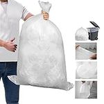 50 Large Strong Clear Recycling Bin Bags Plastic Polythene Bin Liners - Size 18 x 29 x 39 Inch - Trash Rubbish Waste Refuse Dustbin Sacks - 140 Gauge - 85L