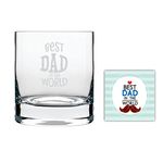 YaYa cafe Best Dad in The World Whiskey Glass for Dad - Stelvio_325 ML