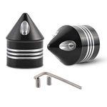 KaTur Motorcycle Front Axle Nut Cover Cap Set for Harley Dyna Softail Sportster Touring Road King FXD FXST FLHT 883 1200 XL(Black)