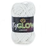 Lion Brand Yarn DIY Glow Yarn, Natural, White