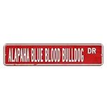 Alapaha Blue Blood Bulldog Metal Sign Alapaha Blue Blood BullDog Lover Alapaha Blue Blood Bull Custom Street Sign Decor Dog Retro Wall Art Metal Art Wall Hanger Home Decor Wall Decor Dog owner Gift