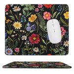 Custom Mouse Pad with Photo and Text, Customized Mouse Pads, Personalized Mouse Pads for Desk with Name, Work Desk Accessories for Friends, Gifts for Birthday, Flower, 11.8''x9.8''