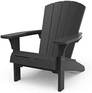 Keter 17208310a Allibert by Troy Adirondack Chair, Outdoor Gartenstuhl aus Kunststoff, Wetterfest, Terrasse und Balkon, Anthrazit, 93 x 81 x 96.5 cm