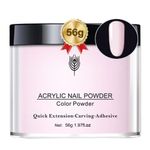 Pink Acrylic Powder, 1.97oz Acrylic Nail Powder Polymer, Pink Nail Powder for Acrylic Nail Extension Carving Nails,Acrylic Nails Extension for Nail Art (Pink)