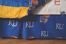 College Covers Kansas Jayhawks Printed Dust Ruffle, Queen