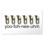 CafePress Euphonium Case Sticker Rectangle Bumper Sticker Car Decal