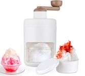 HOMIO Portable Ice Crusher Machine with Ice Box Mold for Home | Manual Ice Shaver Snow Cone Ice Gola Cocktails Slush Maker | Grinder Machine BPA Free Ice Hand-Cranked for Kitchen Gadgets Ice Blender