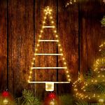 Jsdoin Christmas Decorations Lights, 2.95ft LED Ladder Battery Christmas Lights with Timer, 8 Modes, Waterproof Ladder Christmas Tree Lights for Window Wall Home Garden Outdoor Indoor Decor