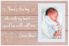 So There's This Boy Who Stole My Heart,and He Will Call Me Grandma - Picture Frame Gift for New Grandma - First Grandchild Photo Frame Gift for Mom Mother