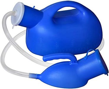 Men's Urinal with Hand-held Portable Urine Cup 2000 ml Large Capacity Male urinals for Elderly Hospital beds Wheelchair (Blue)