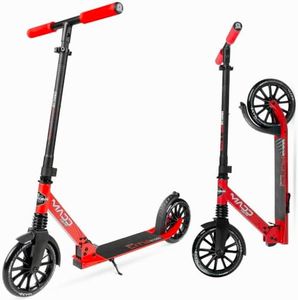 Folding Kick Scooter with Suspension for Adults and Teens – Adjustable Handlebar – Big 200mm Wheels – Lightweight Frame – 250lbs Capacity – Madd Gear Metro Cruise 250