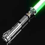 CVCBSER Smooth Swing Dueling Lightsaber, Motion Control 12 Sound Fonts with Infinite Color Changing 16RGB, Premium Metal Handle Light Saber for Adults and Boys Gift