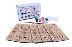 StepsToDo DIY Make Your Own Wooden Spinning Top Making Kit. Wooden Engraved Toy Top Making Kit. Toy Top Set of 5. Birthday Party Return Gift