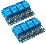 AOICRIE 2 Pcs 4 Channel DC 5V Relay Module with Optocoupler for R3 MEGA 2560 1280 DSP ARM PIC AVR STM32 for Raspberry Pi