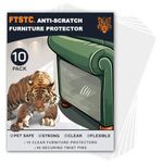 FTSTC 10 Pieces Cat Scratch Protection, Self-Adhesive Scratch Protector with 40 Screws Scratching Mat for Cats, Protective for Sofa, Table and Chair Legs