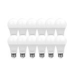 Luminus Led A19 Bulbs E26 Base 60W Equivalent (9W) 750 Lumens, 10000 Hour Lifespan, Non-Dimmable, 2700k Warm White, 12 Pack