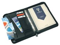 Collins Debden Ltd Ringbinder Folio with Zipper - Black, 360 x 254mm