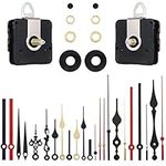 AUXSOUL 32pcs Clock Mechanism Kit Clock Movement Parts Replacement Repair Tools Silent Sweep Custom Clock Quartz Wall Clocks Motor Mechanisms Long Shaft Complete Kit