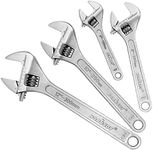 HORUSDY 4-Piece Adjustable Wrench Set, CR-V Steel, Crescent Wrenches Set(6-inch, 8-inch, 10-inch, 12-inch)