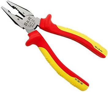 S&R Alicate Electricista Universal 180mm VDE Serie 1000V - Tijera Pelacables de Acero al cromo-vanadio