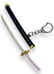 mohaa Demon Slayer No Yaiba Samurai Toy Katana Keychain - Metal Key Chain with Alloy Key Ring - Ideal Gift for Kids - Random Color